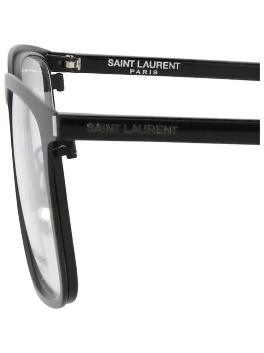 New Saint Laurent Mens Square/Rectangle Black Black Transparent Fashion Designer